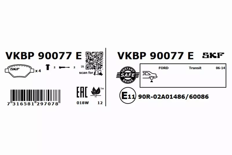 SKF KLOCKI HAMULCOWE VKBP 90077 E 