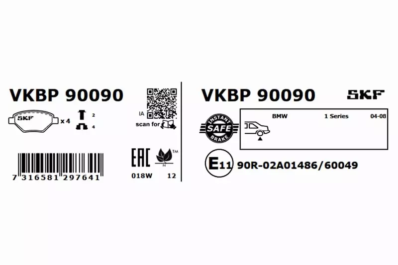 SKF KLOCKI HAMULCOWE VKBP 90090 