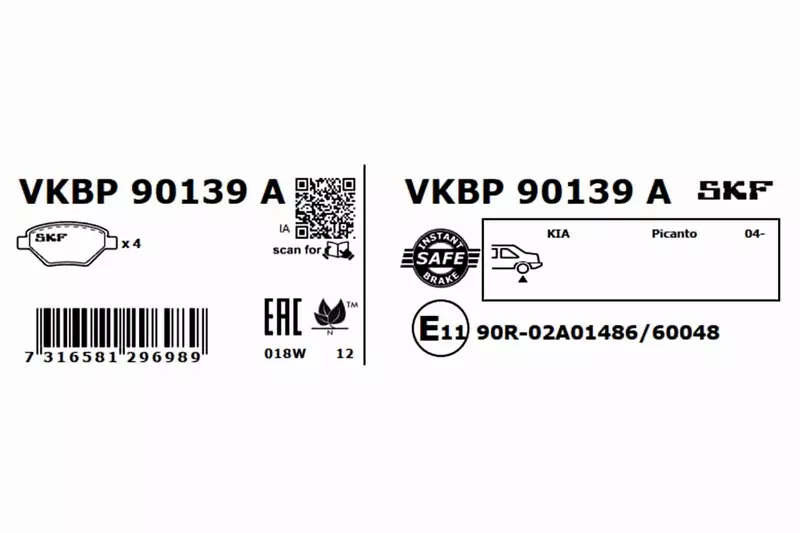 SKF KLOCKI HAMULCOWE VKBP 90139 A 