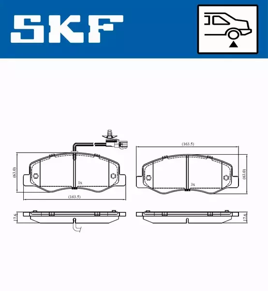 SKF KLOCKI HAMULCOWE VKBP 90164 E 