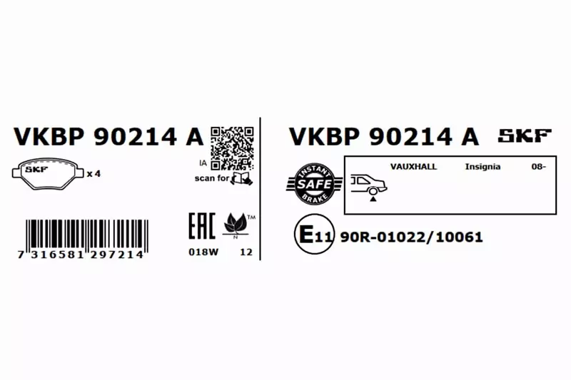 SKF KLOCKI HAMULCOWE VKBP 90214 A 