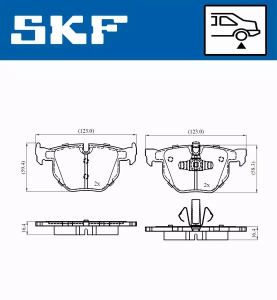 SKF KLOCKI HAMULCOWE VKBP 90372 