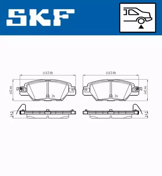 SKF KLOCKI HAMULCOWE VKBP 90415 A 