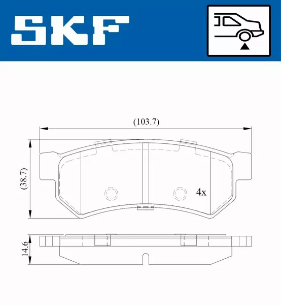 SKF KLOCKI HAMULCOWE VKBP 90588 