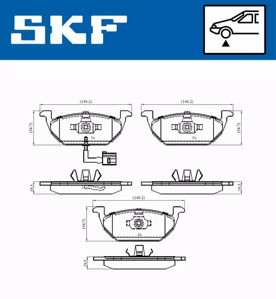 SKF KLOCKI HAMULCOWE VKBP 80004 E 