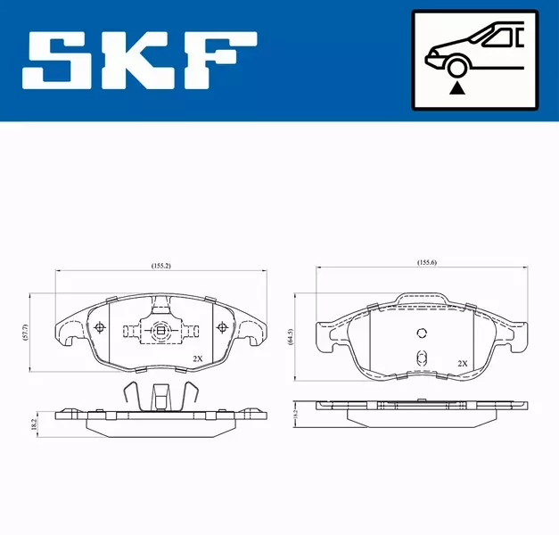 SKF KLOCKI HAMULCOWE VKBP 80005 