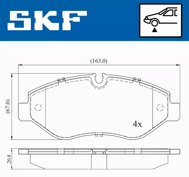 SKF KLOCKI HAMULCOWE VKBP 80006 