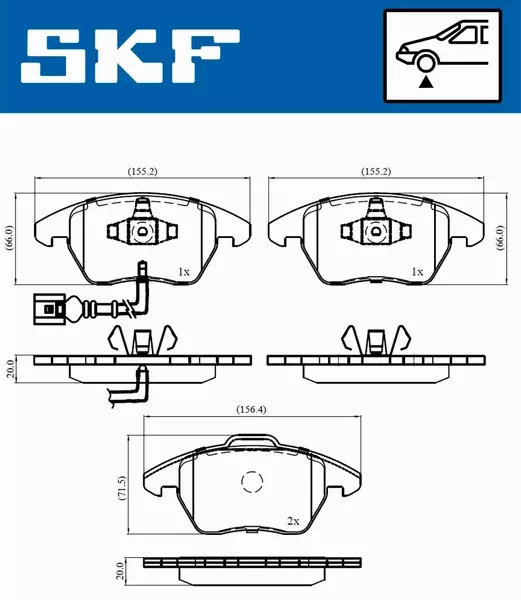 SKF KLOCKI HAMULCOWE VKBP 80007 E 