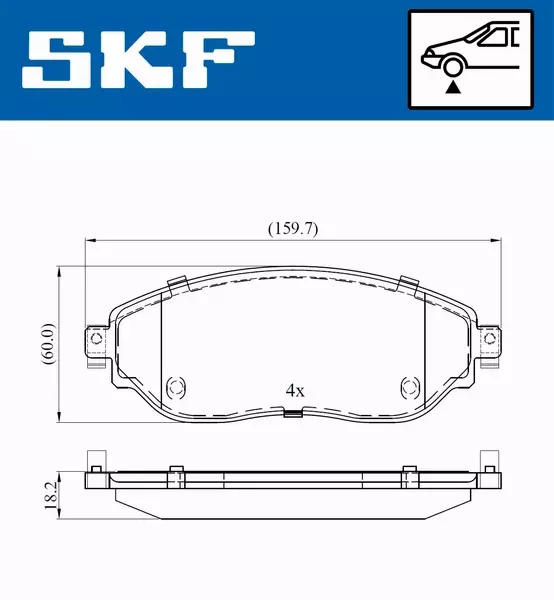 SKF KLOCKI HAMULCOWE VKBP 80012 