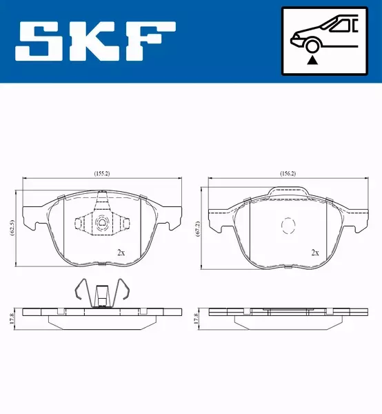 SKF KLOCKI HAMULCOWE VKBP 80016 