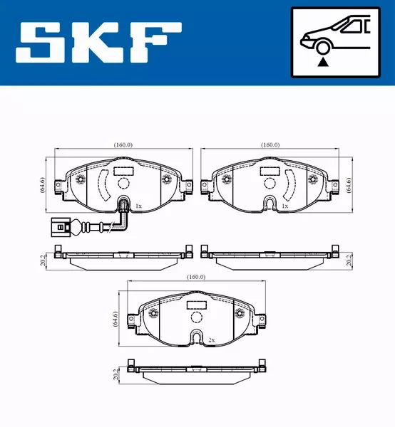 SKF KLOCKI HAMULCOWE VKBP 80018 E 