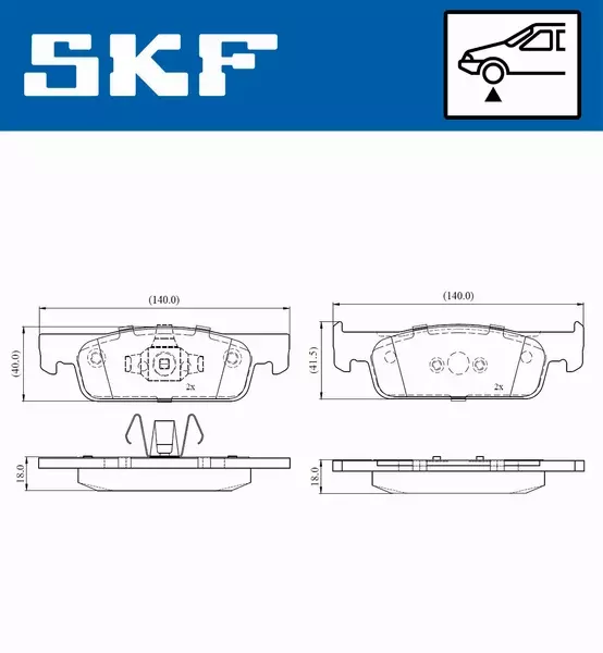 SKF KLOCKI HAMULCOWE VKBP 80019 