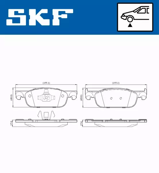 SKF KLOCKI HAMULCOWE VKBP 80020 