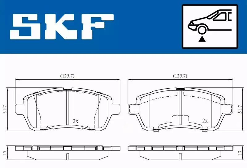 SKF KLOCKI HAMULCOWE VKBP 80031 