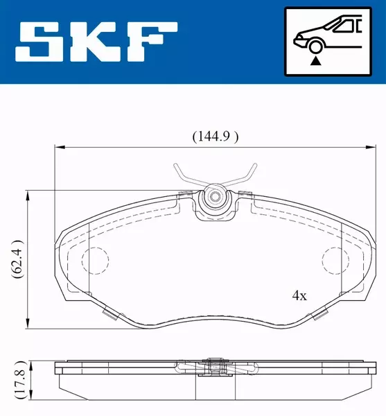 SKF KLOCKI HAMULCOWE VKBP 80034 