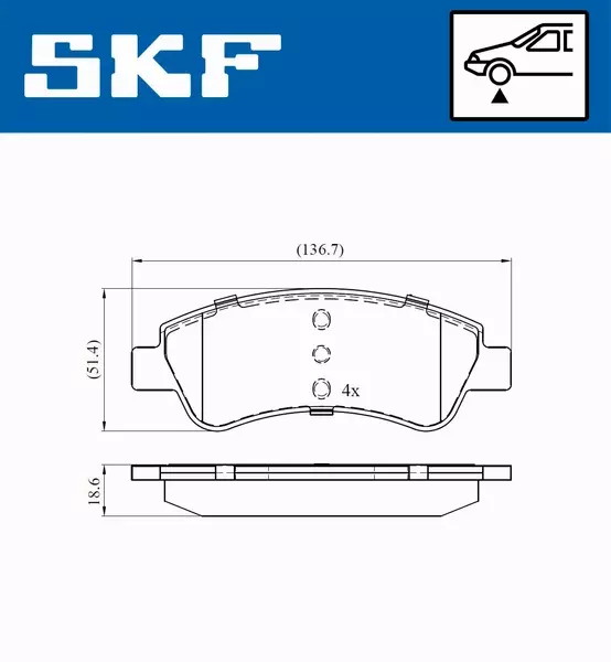 SKF KLOCKI HAMULCOWE VKBP 80040 