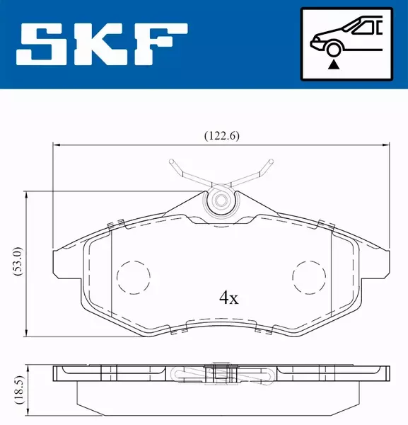 SKF KLOCKI HAMULCOWE VKBP 80041 