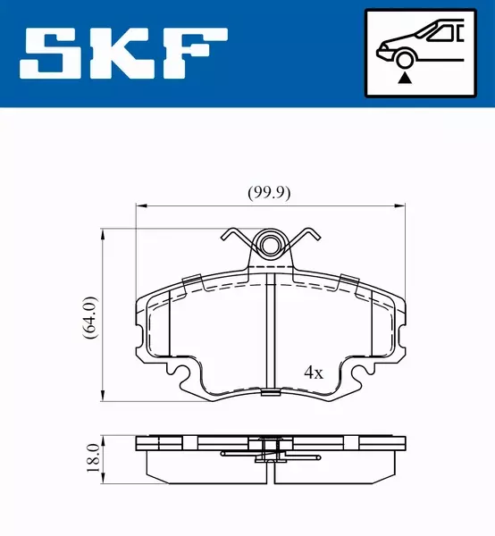 SKF KLOCKI HAMULCOWE VKBP 80050 