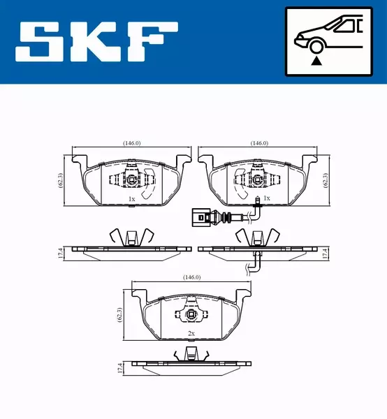 SKF KLOCKI HAMULCOWE VKBP 80055 E 