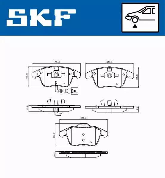 SKF KLOCKI HAMULCOWE  VKBP 80073 E 