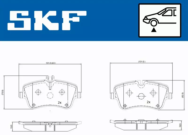 SKF KLOCKI HAMULCOWE VKBP 80081 