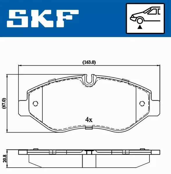 SKF KLOCKI HAMULCOWE VKBP 80089 