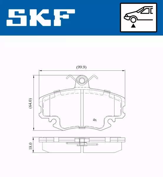 SKF KLOCKI HAMULCOWE VKBP 80092 E 