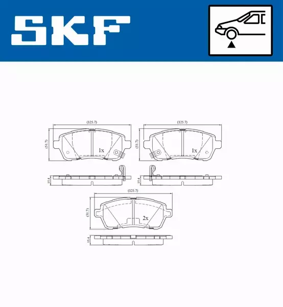 SKF KLOCKI HAMULCOWE VKBP 80096 A 