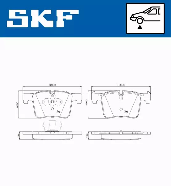 SKF KLOCKI HAMULCOWE VKBP 80103 