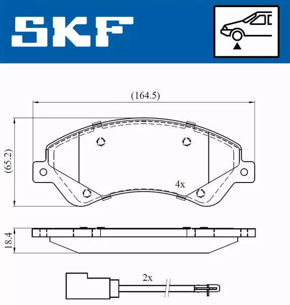 SKF KLOCKI HAMULCOWE VKBP 80110 E 