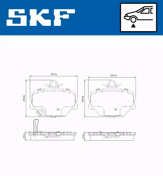 SKF KLOCKI HAMULCOWE VKBP 80111 A 