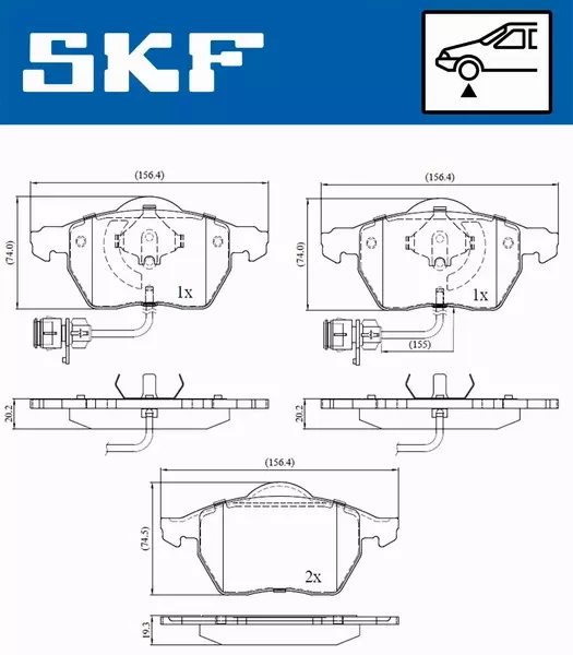 SKF KLOCKI HAMULCOWE  VKBP 80113 E 