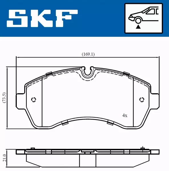 SKF KLOCKI HAMULCOWE VKBP 80115 