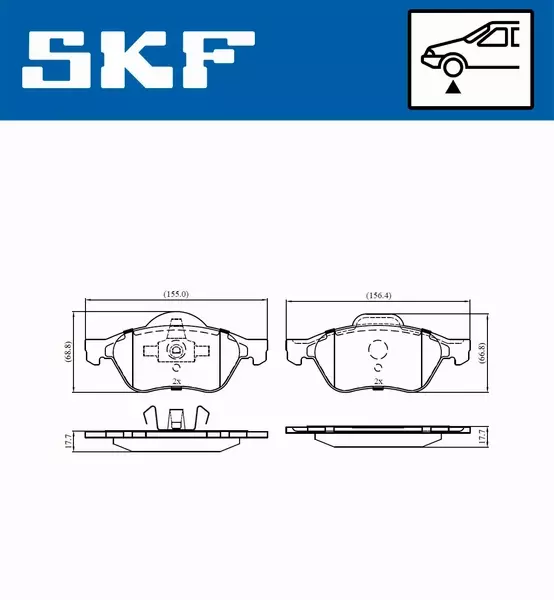 SKF KLOCKI HAMULCOWE VKBP 80127 