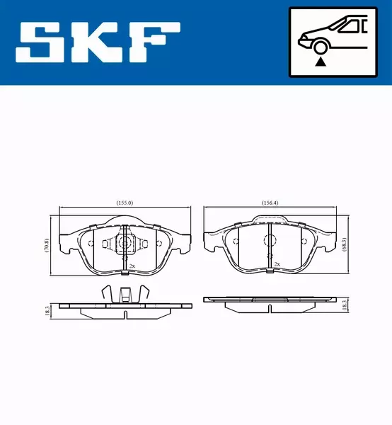 SKF KLOCKI HAMULCOWE VKBP 80133 