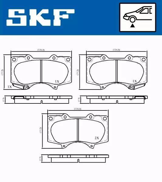 SKF KLOCKI HAMULCOWE VKBP 80135 A 