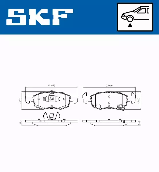 SKF KLOCKI HAMULCOWE VKBP 80138 A 