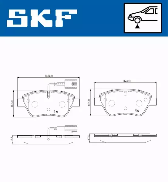 SKF KLOCKI HAMULCOWE VKBP 80145 E 