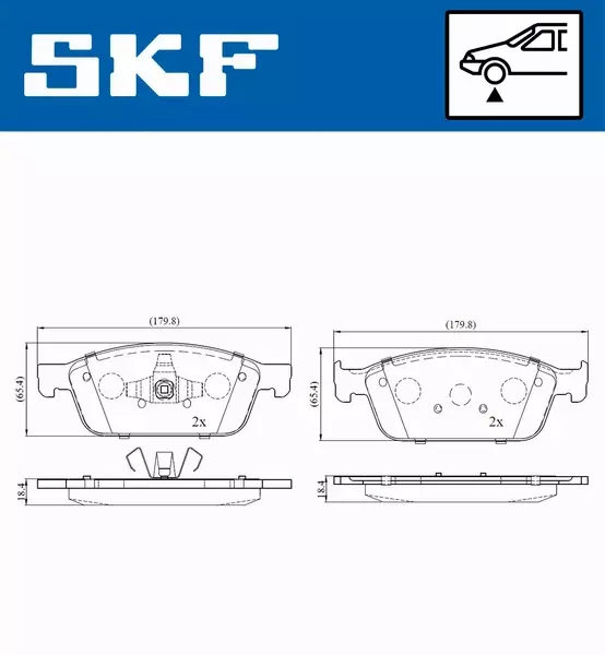 SKF KLOCKI HAMULCOWE VKBP 80151 