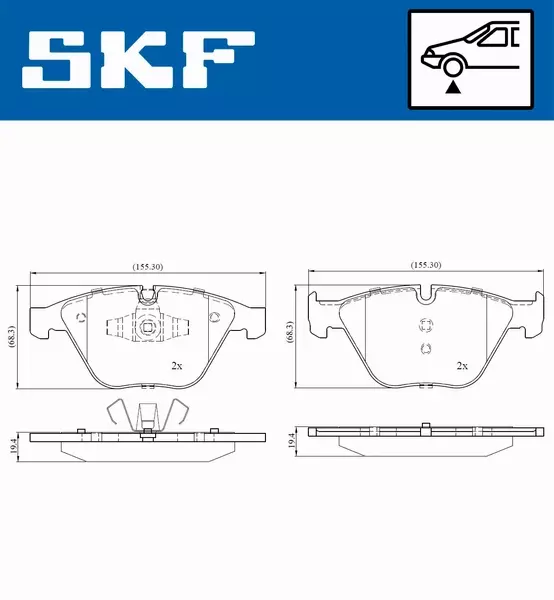 SKF KLOCKI HAMULCOWE VKBP 80159 