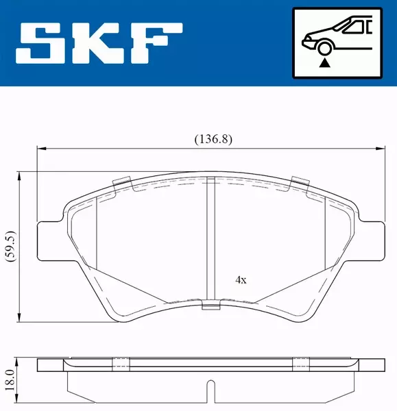 SKF KLOCKI HAMULCOWE VKBP 80163 