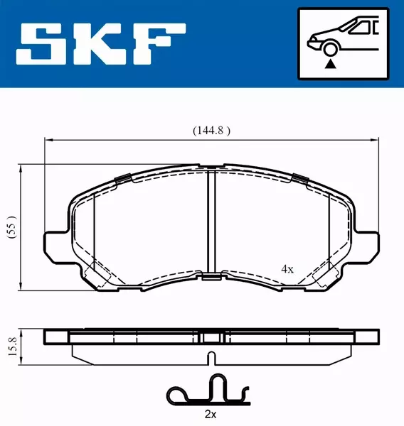 SKF KLOCKI HAMULCOWE VKBP 80169 A 