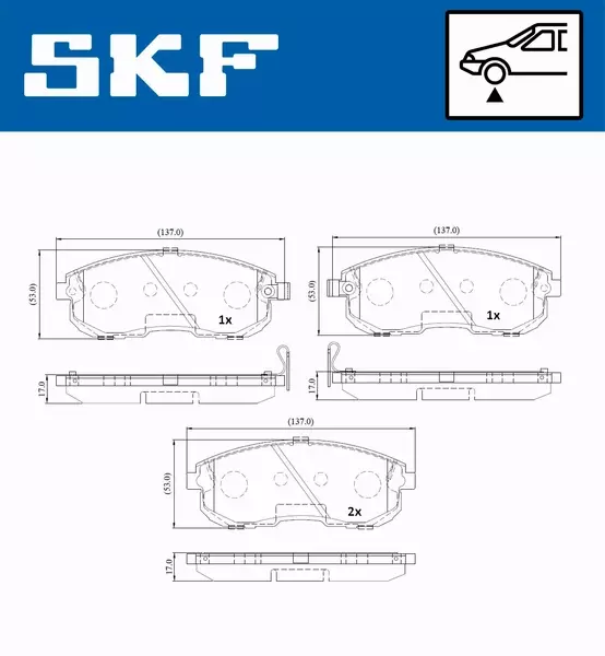 SKF KLOCKI HAMULCOWE  VKBP 80175 A 