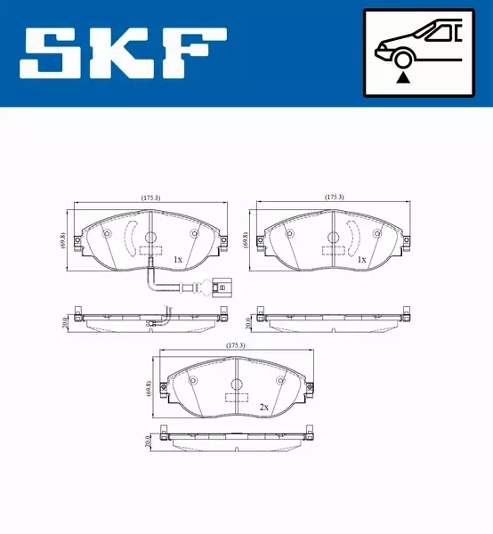 SKF KLOCKI HAMULCOWE VKBP 80176 E 