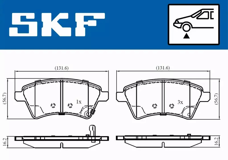 SKF KLOCKI HAMULCOWE VKBP 80185 A 