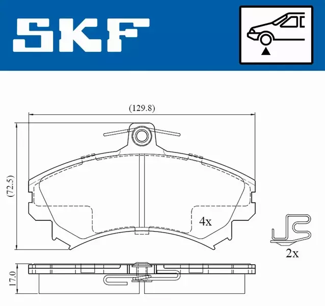 SKF KLOCKI HAMULCOWE VKBP 80193 A 