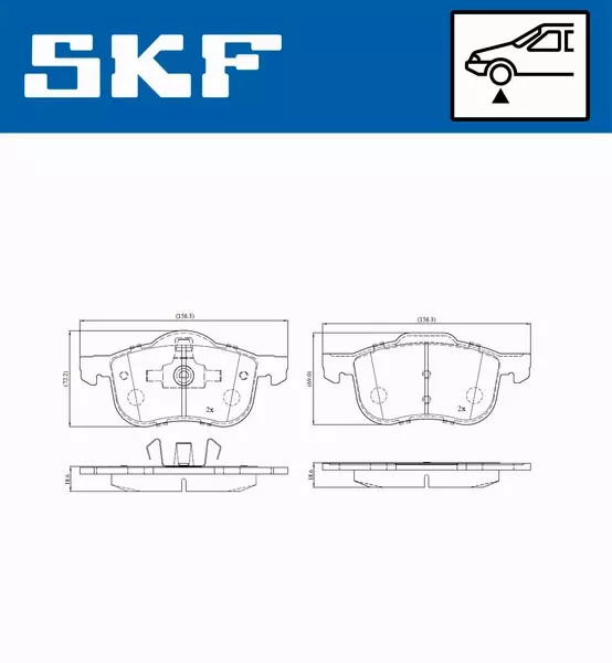 SKF KLOCKI HAMULCOWE VKBP 80215 