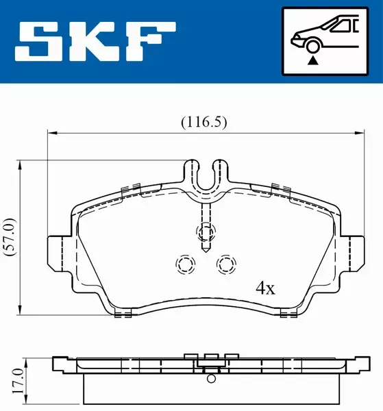 SKF KLOCKI HAMULCOWE VKBP 80220 