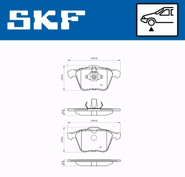 SKF KLOCKI HAMULCOWE VKBP 80224 