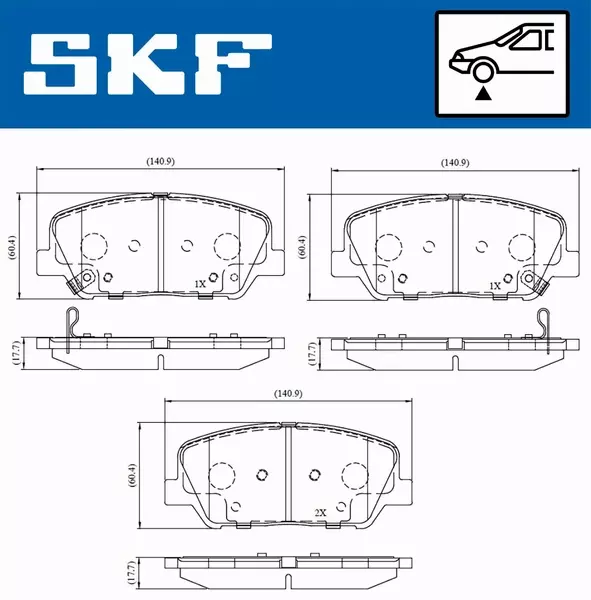 SKF KLOCKI HAMULCOWE VKBP 80228 A 